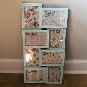 Vintage paper “Week of “ Dry Erase Planner